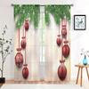 2 Pieces, Christmas Ball, Christmas Tree Curtains -30% Blackout - Suitable for Living Room, Bedroom, Kitchen, Home Decoration