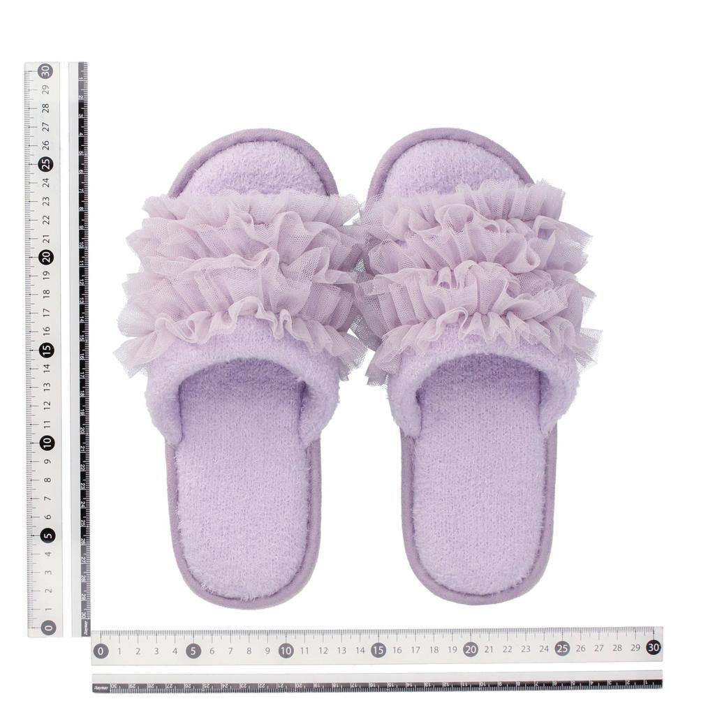 Francfranc Moist Knit Frill Room Purple Shoes,