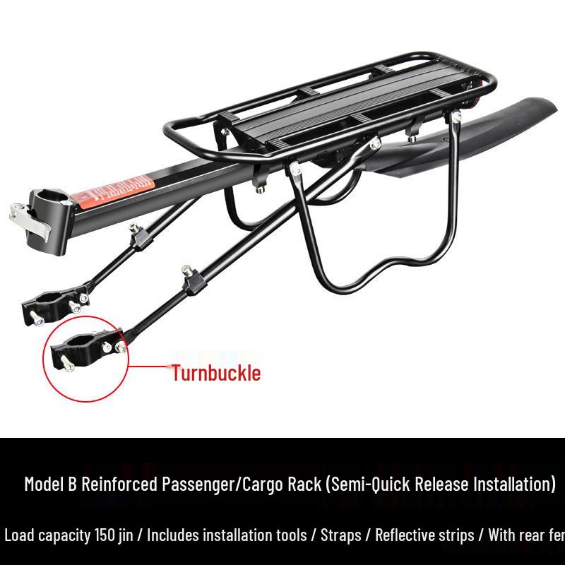 Aluminum Alloy Quick Release Bicycle Cargo Rack for Road and Mountain Bikes