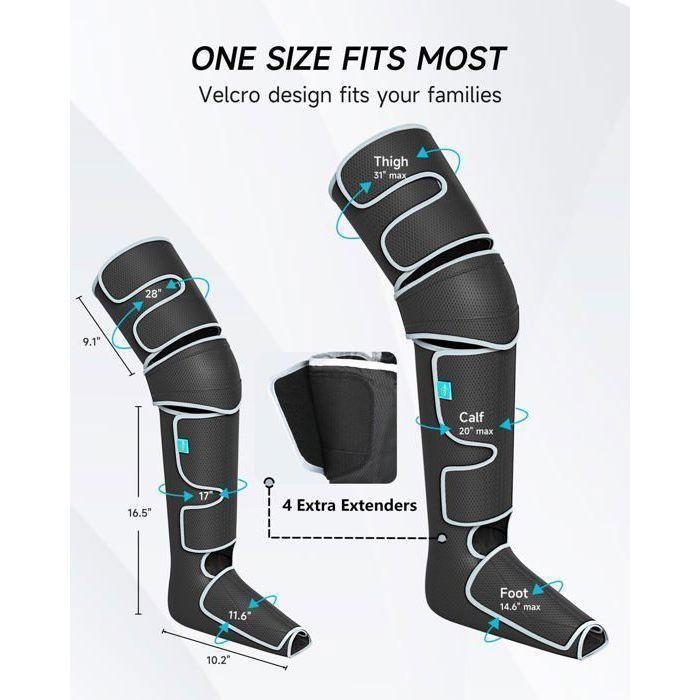 ALLJOY Leg Massager for Circulation, Gifts for Women Dad Mom, Leg Massager with Heat and Compression