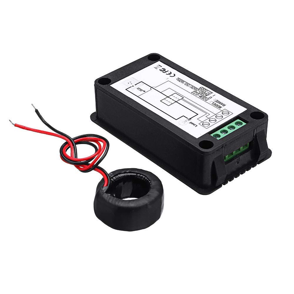 WINGONEER Coil CT Closed Transformer 100A AC Digital Display Power Monitor Meter Voltmeter Ammeter Frequency Current Voltage Coefficient Meter