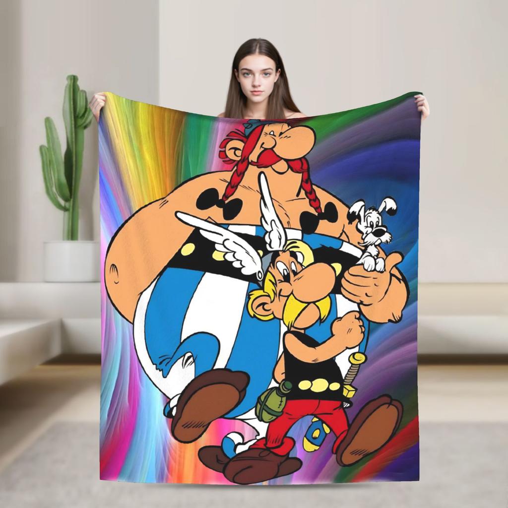 Asterix And Obelix Blanket Quality Super Soft Throw Blanket Winter Picnic Home Decor Fashion Bedspread