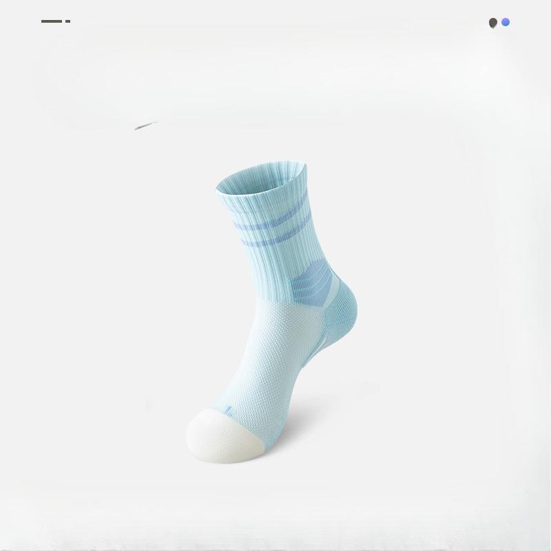 Badminton Socks, Women's Tennis Socks, Running Sports Socks, Ladies' Style, Towel Bottom, Anti-slip Mid-calf Socks