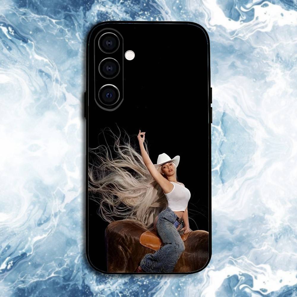 Music Girl B-Beyonce Phone Case For Samsung Galaxy A73,A72,A71,A70,A53,A52,A51,Others Soft Black Shell