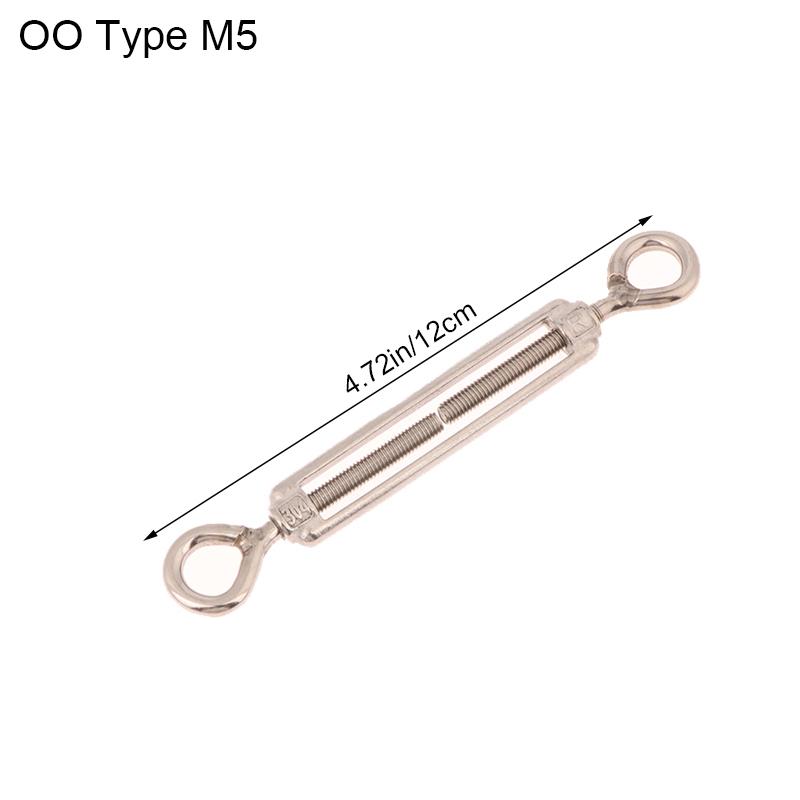 1Pc Oc/Oo/Cc Type M4 M5 M6 M8 Stainless Steel 304 Adjust Chain Rigging Hooks Eye Turnbuckle Wire Rope Tension Device