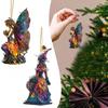 Halloween Witch Hanging Pendant Car Rearview Mirror Interior Decor for Women Men