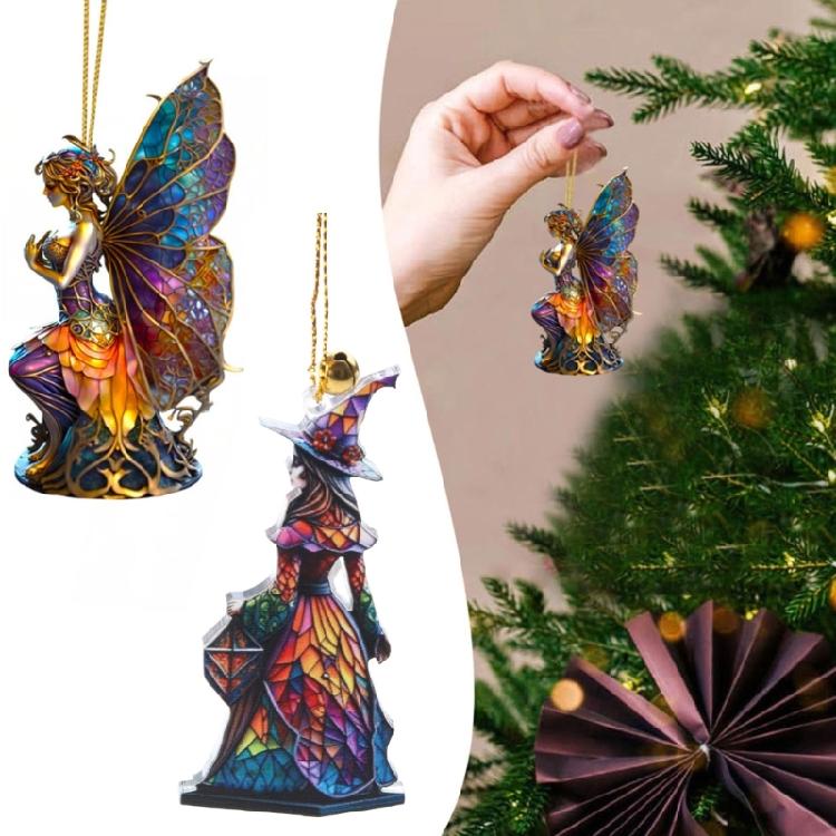 Halloween Witch Hanging Pendant Car Rearview Mirror Interior Decor for Women Men