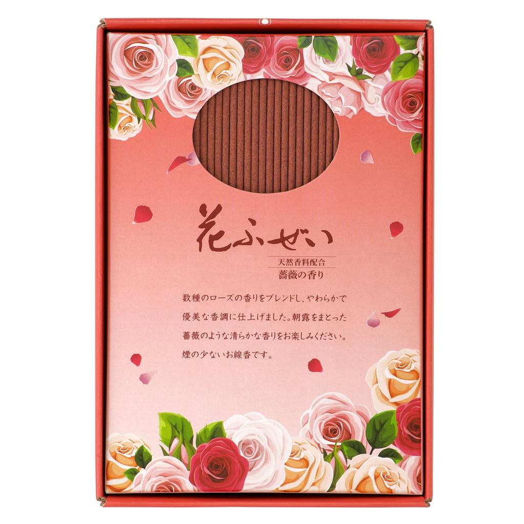 Kameyama Hanafuzei Rose Large Value Pack 500 Low-Smoke Incense, (approx. 220g, Approx. Sticks)