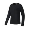 FILA Golf Series Classic Simple Sports Casual Comfortable Versatile Crew Neck Pullover Knit Long Sleeve T-Shirt Women tops Deep-Black A11W615226FBK