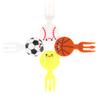 8Pcs Mini Football Sport Fruit Fork Cartoon Snack Cake Dessert Food Toothpick