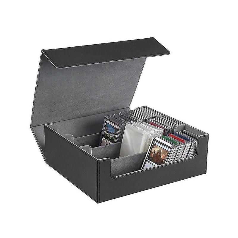 1800+ Card Deck Case For Trading Cards, Magnetic Card Storage Box Top Side-loading Deck Case Game C