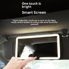 Portable Rechargeable Car Makeup Mirror With Auto Dimming LED Lights And Secure Sun Visors Attachment Quick Installation