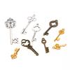 13Pcs Vintage Metal Mix Style Key Charms Pendant Jewelry Making Old Looking