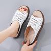 Fashion Summer Women Sandals New Fashion Open Toe Retro Breathable Womens Sandals Wedge Slip On Female Women Orthopedic Sandal Footwear