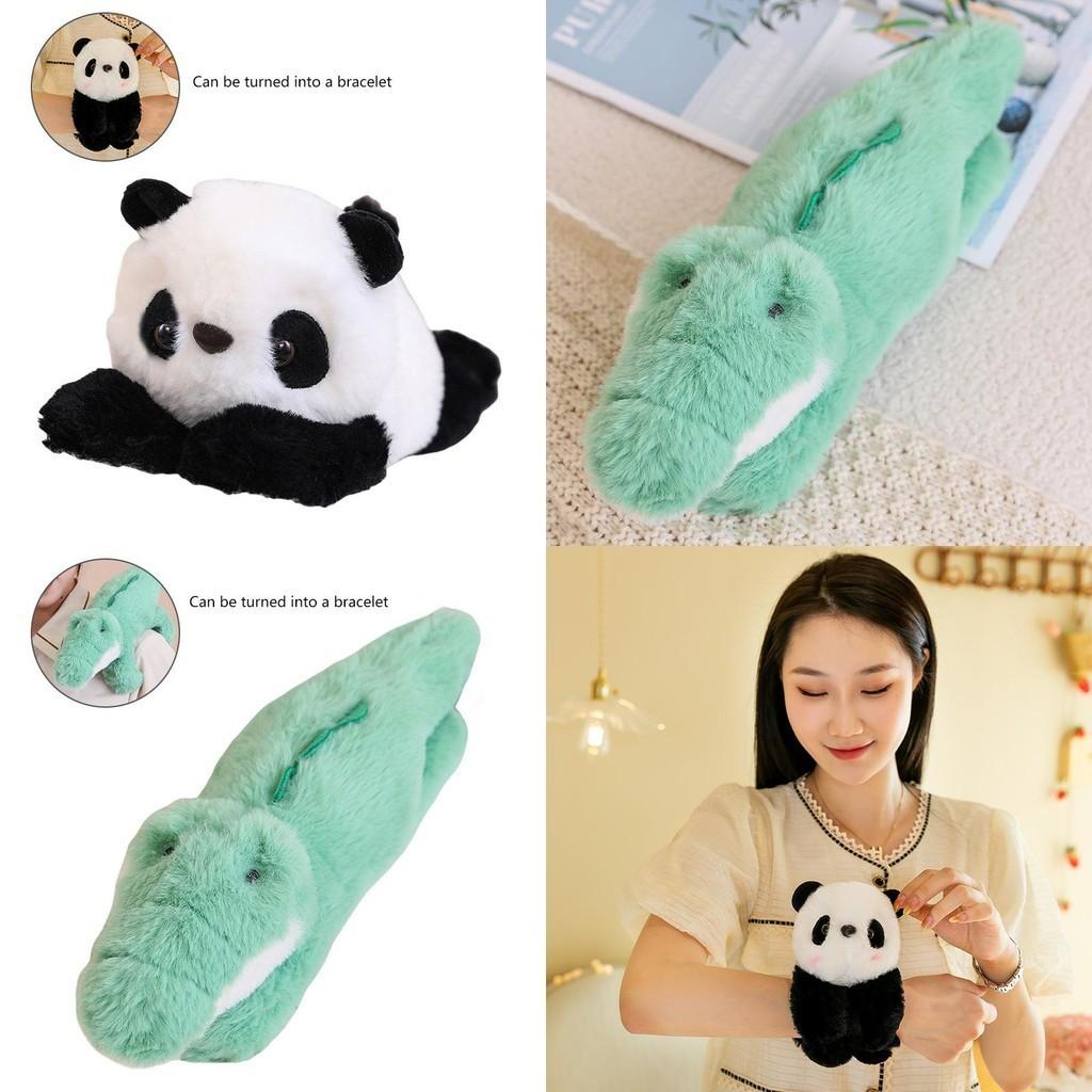 Panda Monkey Clap Bracelet Plush Toy Wristband Decorative Handicraft For Children 80 Characters
