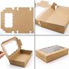 Cross-Border Kraft Paper Window Box for Cake & Pastry Packaging, White Card Folding Paper Box