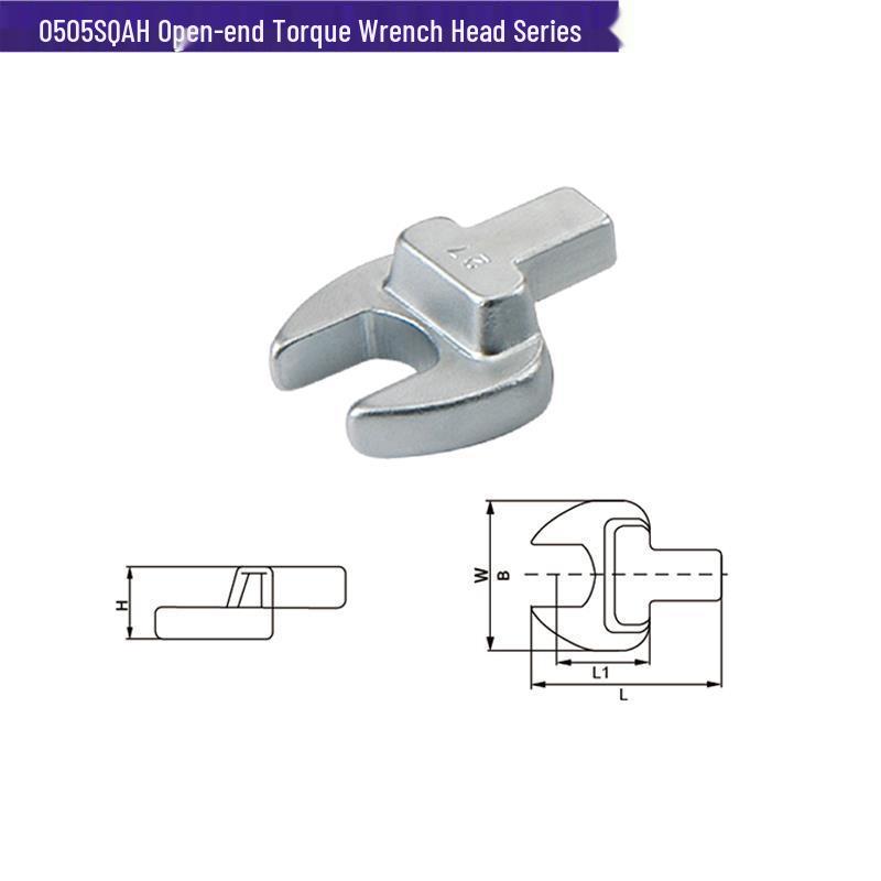 K Brand Germany Open-End Torque Wrench Head - 0505SQBH Series 30