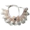 Speichel Handtuch Spitze Nähte Weiche Faux Perle Dekor Haustier Katze Hund Bowknot Halstuch