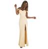 Autumn Hot Style Simple Bandeau Slit Floor-Length Dress