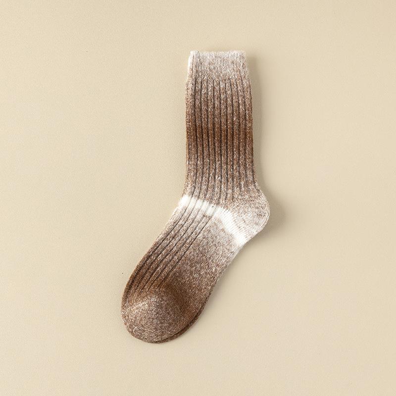 

Мужские осенне-зимние утолщенные теплые коралловые шерстяные носки-гольфы, не линяющие и не оставляющие ворсинок 1 pair кофейный