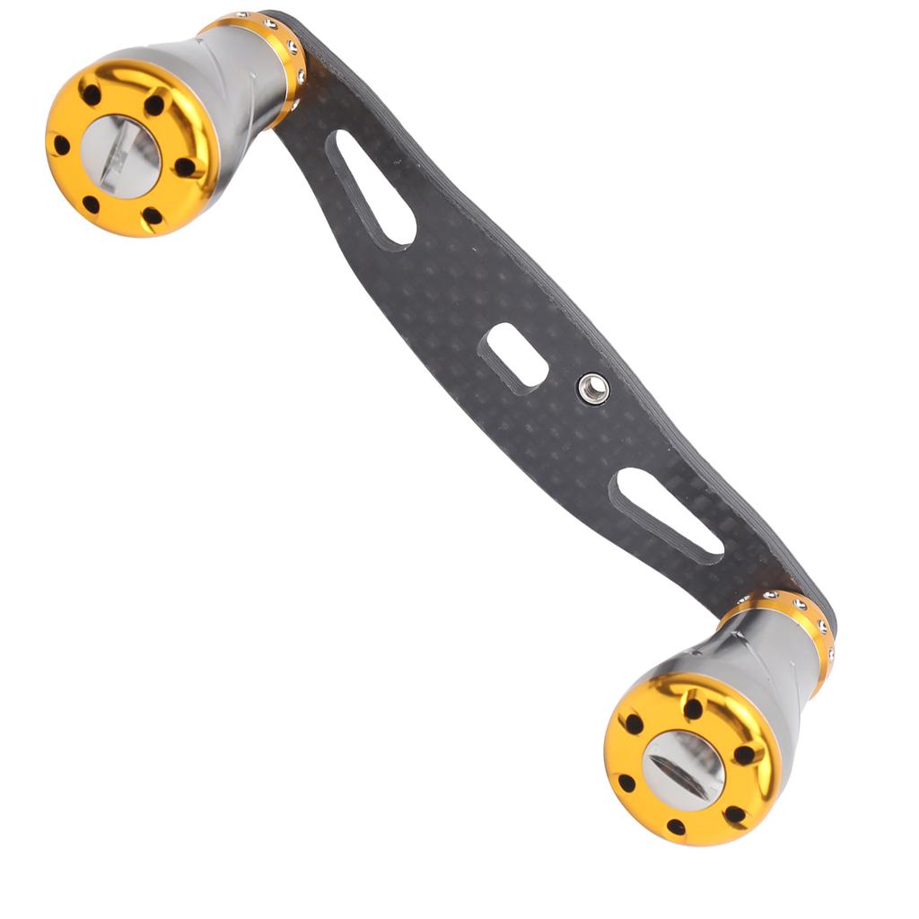 85MM Fishing Reel Handle Grip Carbon Metal Baitcasting Reel Left Right Crank ReplacementGun Gold