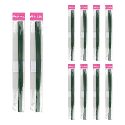 Uniart Flower Wire No. 20, Green, 10 Pieces, Korean Toy Supplies