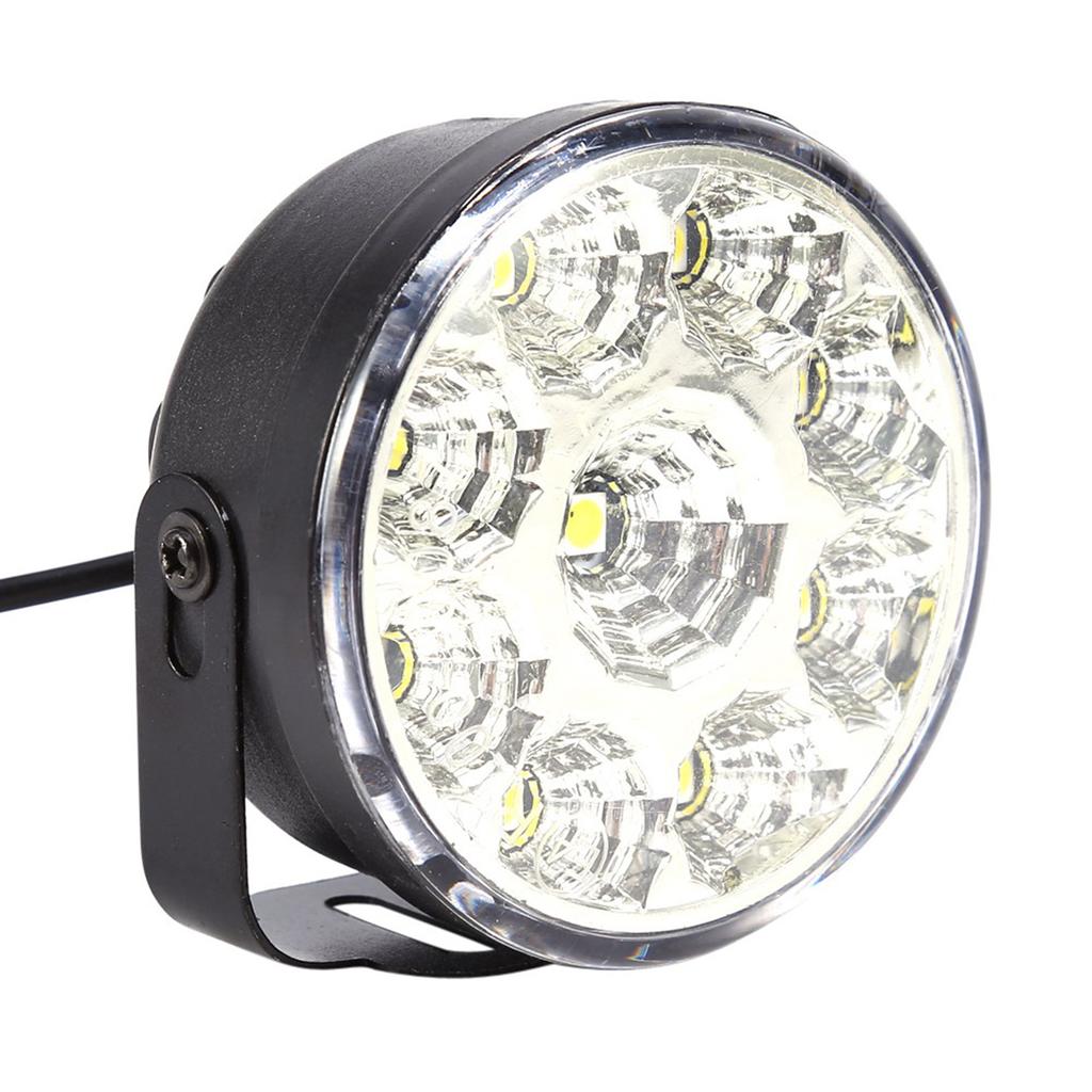 2X Car White 9‑SMD LED Daytime Driving Running Light DRL Fog Lamp Head Light Bulbs
