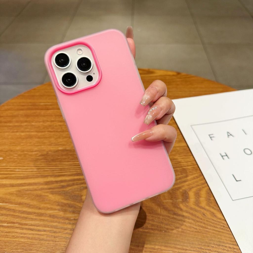 Lightweight Shockproof PP Phone Case for iPhone 15 14 13 Pro Max Solid Color Matte Cover