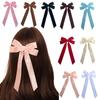 Trendy Velvet Bow Ribbon Hairpins Women Children Girls Hair Clips Pin Barrettes Accessories Hairclip Headdress Headwear Ornament