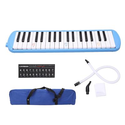 Melodika 37 klavišų pučiamasis muzikos instrumentas Suaugusiems Tinka pradedantiesiems mokiniams praktikai Mėlyna