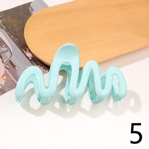 Fashion High Ponytail Hair Clip Pure Color ABS Shark Hair Claw Women Back Head Frosted Girl Hairpin Anti-sagging Hairstyle