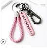 Anti-lost Number Plate Mobile Phone Braided Rope Keychain with 8-Shaped Buckle Pendant