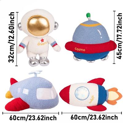Astronaut Plüschtier Squishy Weiche Spielzeuge Plüschrakete Raumschiff für Mädchen Jungen Niedliches Spielzeug Plüschkissen für Kinder