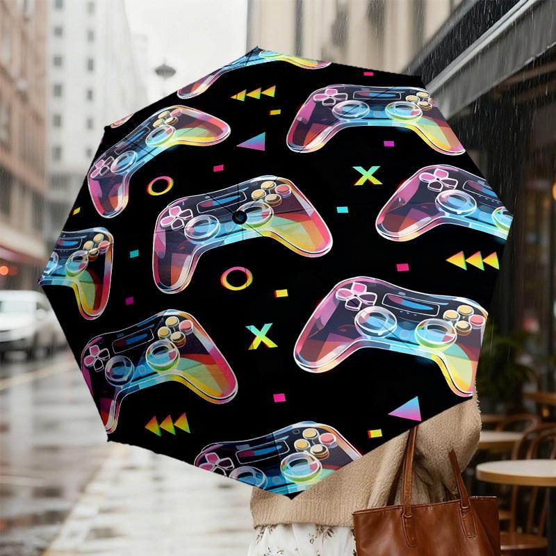1pc Gamepad Pattern Pattern Umbrella Design Automatic Opening and Closing Umbrella, High-quality Travel Umbrella,  c1128194