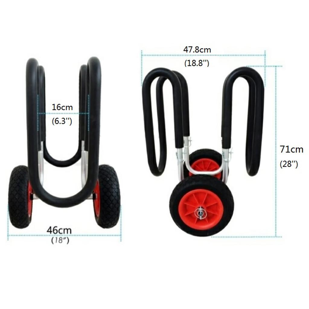 Stand Up Paddle Board SUP Transport Cart Aluminium 2 Wheels Surf Board Carrier
