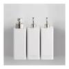 Yamazaki Jitsugyo Magnetic Two-Way Dispenser Set of 3 Shampoo Conditioner Foam Type Refill Tower White 5210 4258 4260
