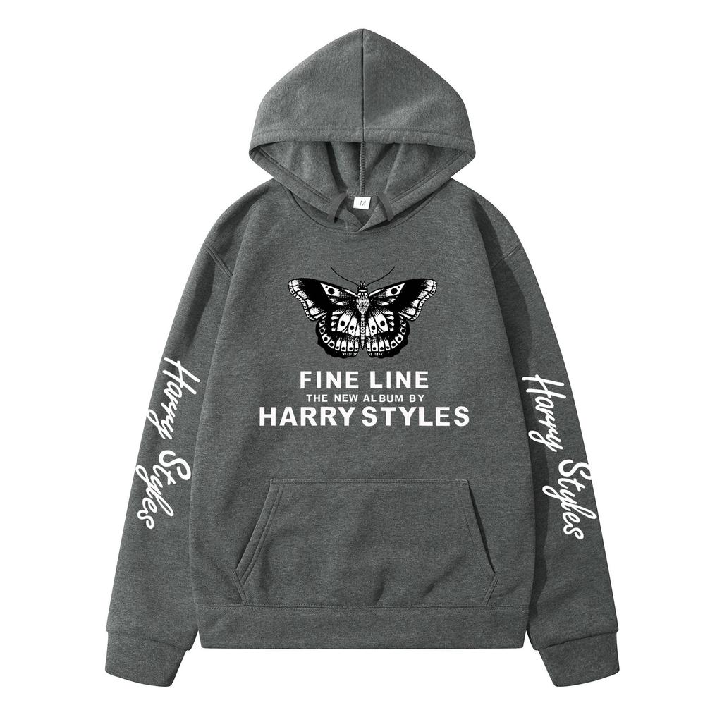 Harry Styles Peripheral Print Fashion Loose Long-Sleeved Pullover Autumn Men'S And Women'S Hooded Sweater