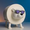 Fun Dog Toilet Paper Holder with Sunglasses, Novelty Bathroom Organizer, Cute Animal Theme Home Decor for Bathroom