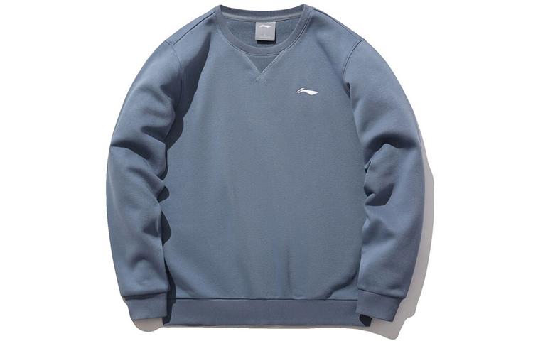 Li Ning Sweatshirts Men s Flint Stones Blue Crew Neck Moderate Regular AWDPD19-2 L