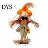 Patio Autumn Theme Decor Standing Fall Scarecrow Decoration, Rustic Halloween Thanksgiving Ornament Indoor Home with Clothes Hat for Harvest Outdoor