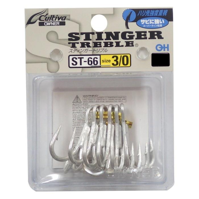 Owner Triple Hook ST-66 Stinger Triple Hook 3/0 11519 Silver Size: 3/0