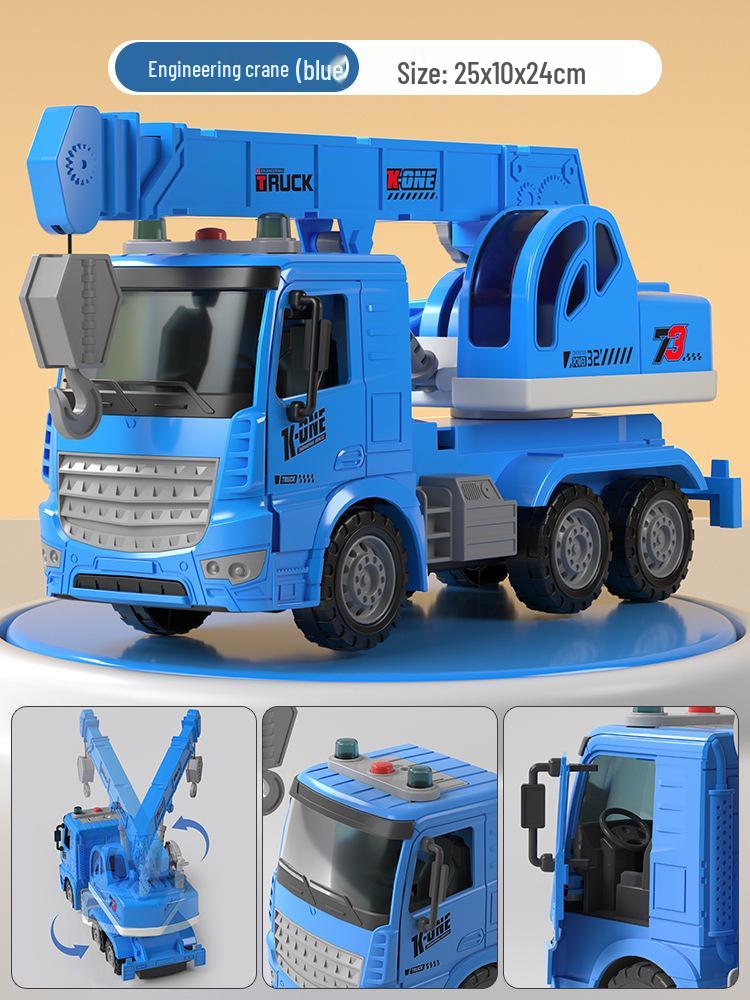 

Детский игрушечный грузовик-бетономешалка со звуком и светом