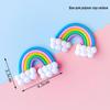 Double Layer Rainbow Balloon Cake Topper: Colorful Happy Birthday Decoration