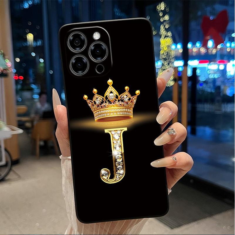 Glitter Crown Lucky Letter Pattern Shockproof Couple Phone Case For Doogee Note 58 58 Pro Casing Soft Silicone Black Cover