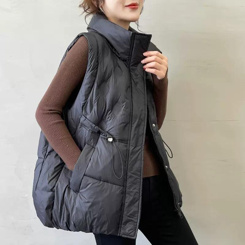 European version loose large size casual down jacket vest women's autumn and winter new embroidered vest vest jacket vest