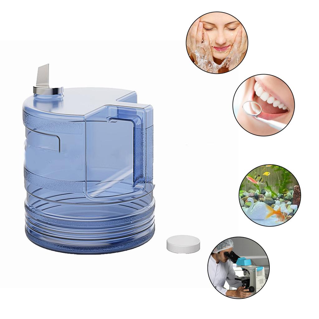 1 Gallon Plastic Water Bottle for Countertop Distiller Large Capacity Ergonomic Handle Container for Distilled Machine