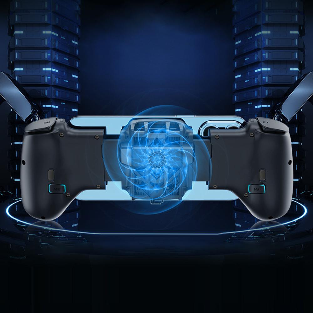 2-in-1 Handy-Controller Dual-Joystick Kühlung Kabelloser Mobile Gaming Controller 300mAh für iPhone Android Handy Switch PC