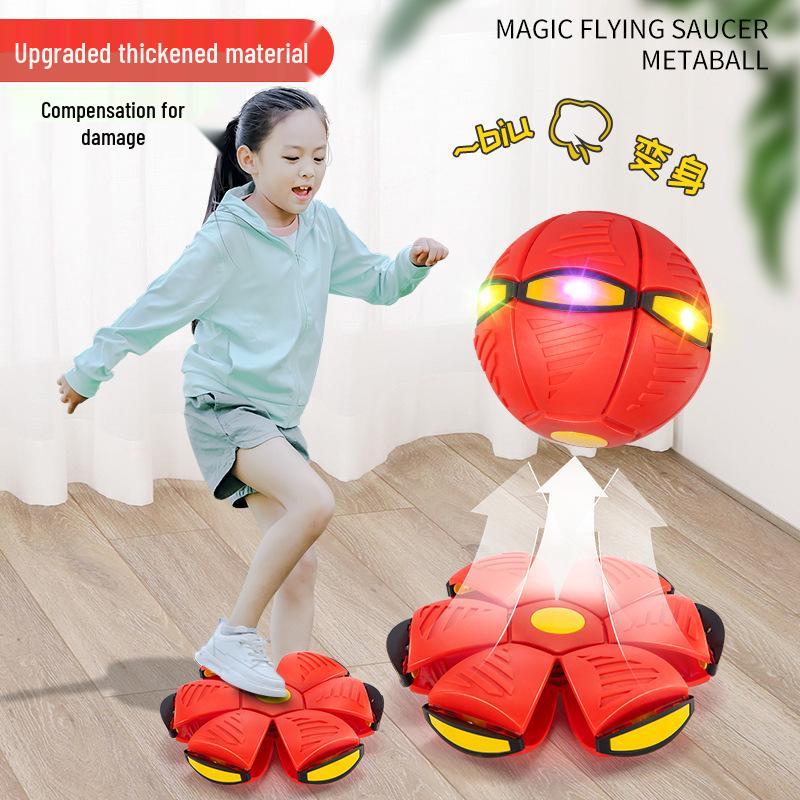 Magical Elastic Flying Saucer Ball - Children's Bouncing Stomp Toy for Outdoor Play
