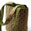 Full of Wealth, Rich Bag, Green Handmade Underarm Cloth Bag, Shoulder Zipper Bag, Niche