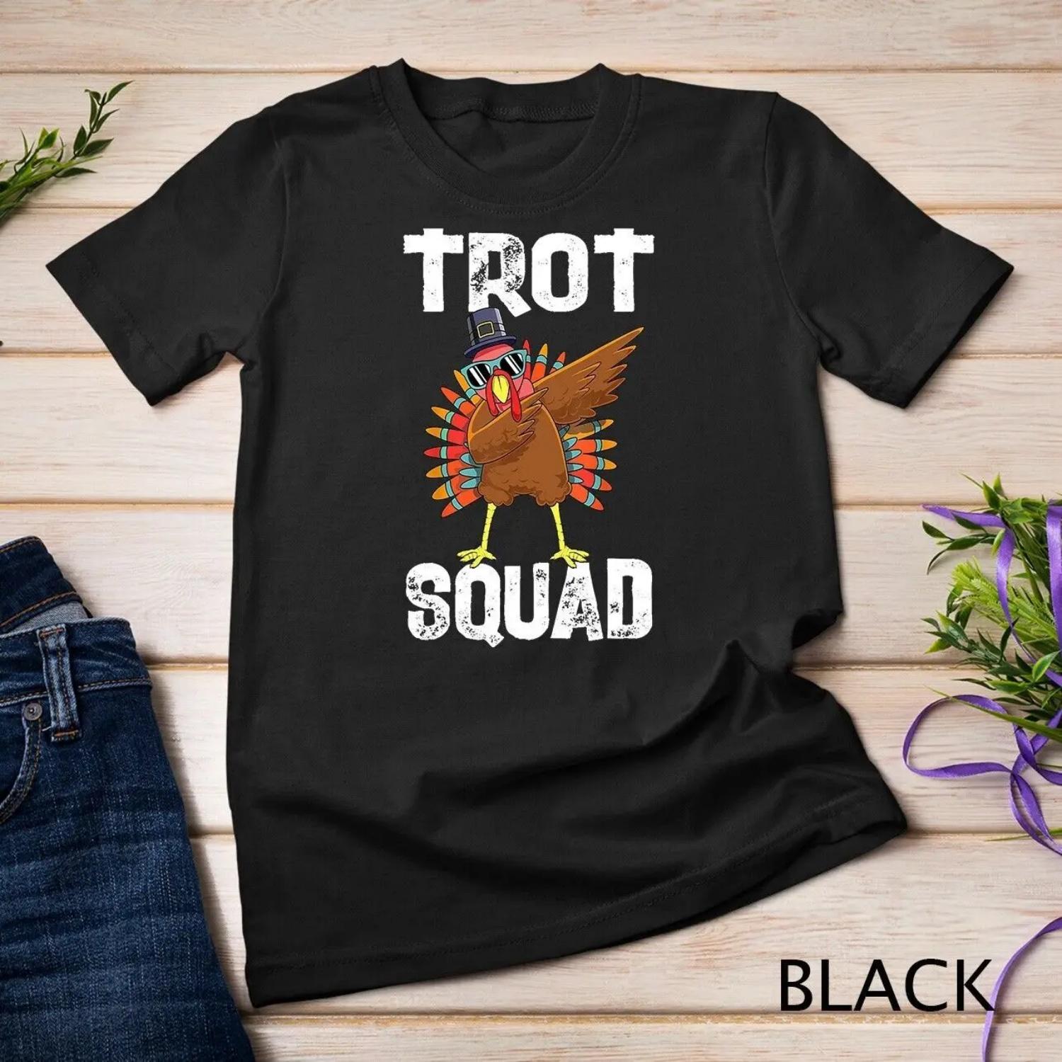 Cute Dabbing Turkey Trot 5k 10k Squad Dab Thanksgiving s T shirt S